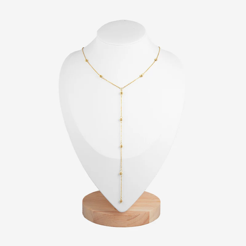 Collier en Y pampilles boules