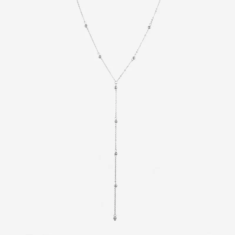 Collier en Y pampilles boules