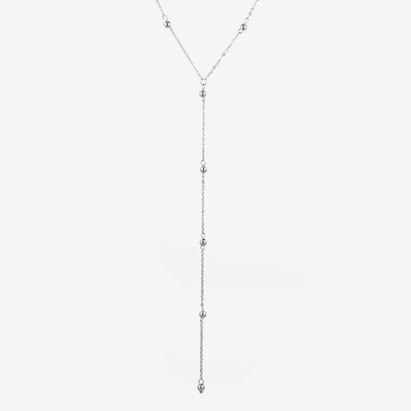 Collier en Y pampilles boules