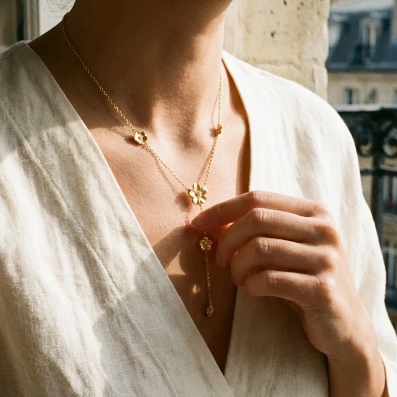 Collier en Y Sakura
