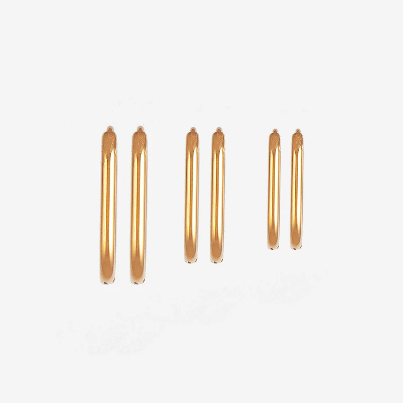 Boucles d'oreilles en set ovales simples