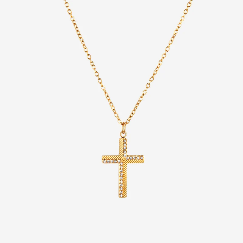 Collier croix en Cristal