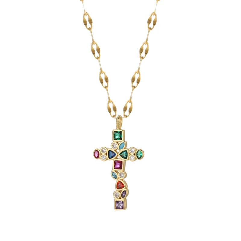 Collier Croix Géométrique