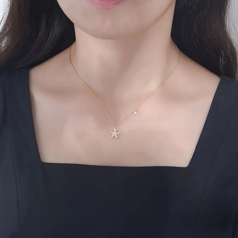 Collier Étoile de Mer Perle