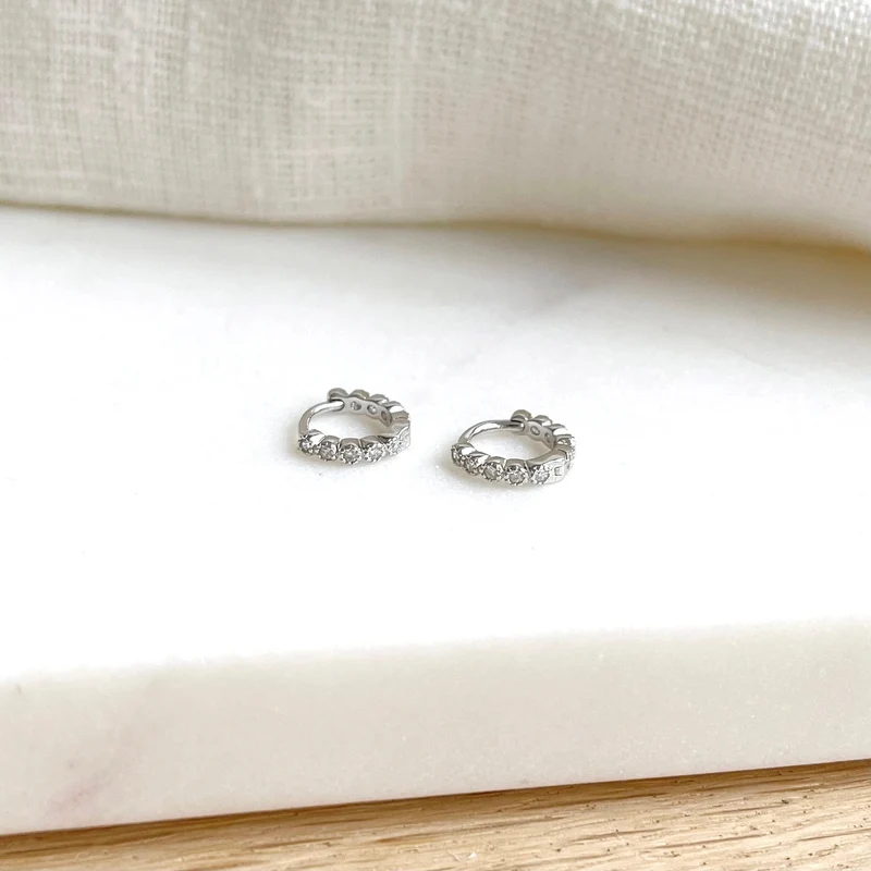 Mini créoles "Ria" argent