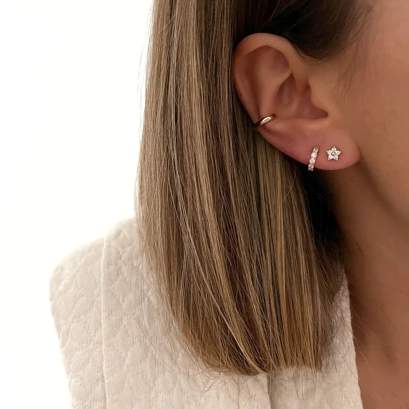 Boucles d'oreilles "Florise" plaqué or
