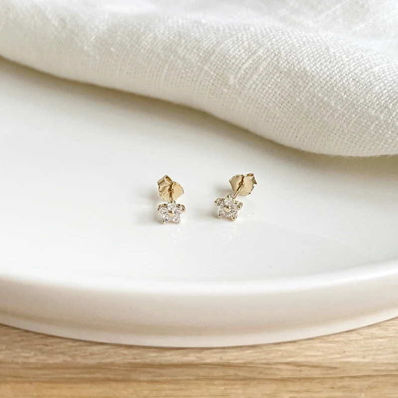 Boucles d'oreilles "Florise" plaqué or