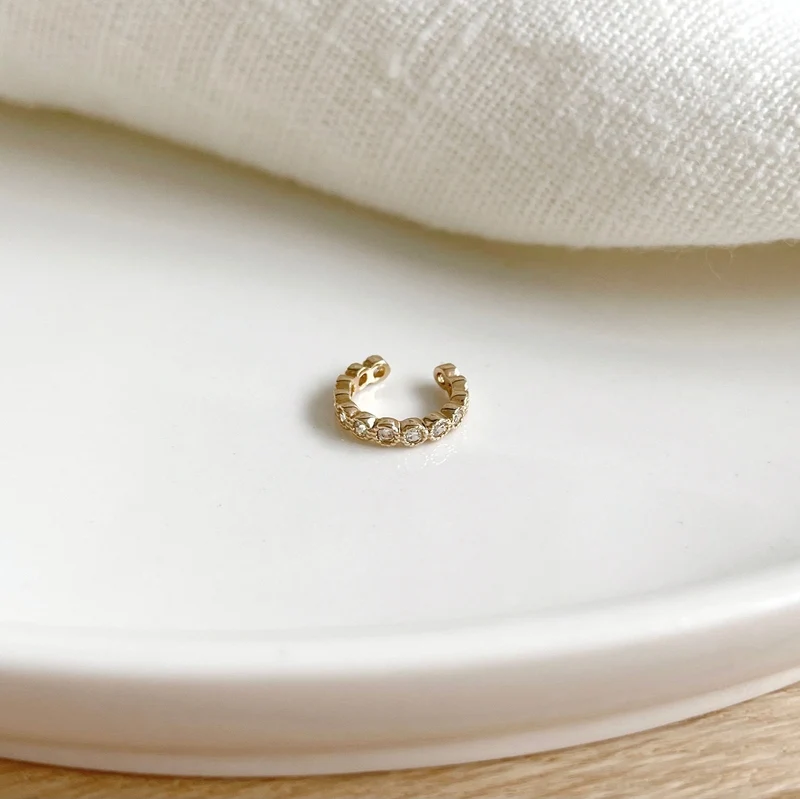 Bague d'oreille "Ria" plaqué or
