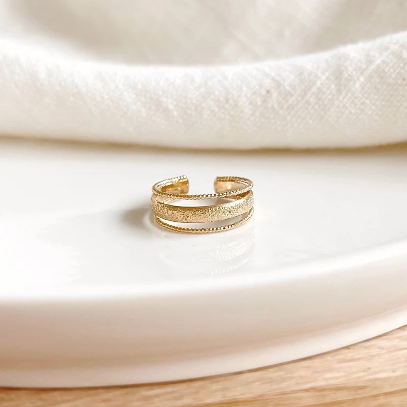 Bague "Boho" plaqué or