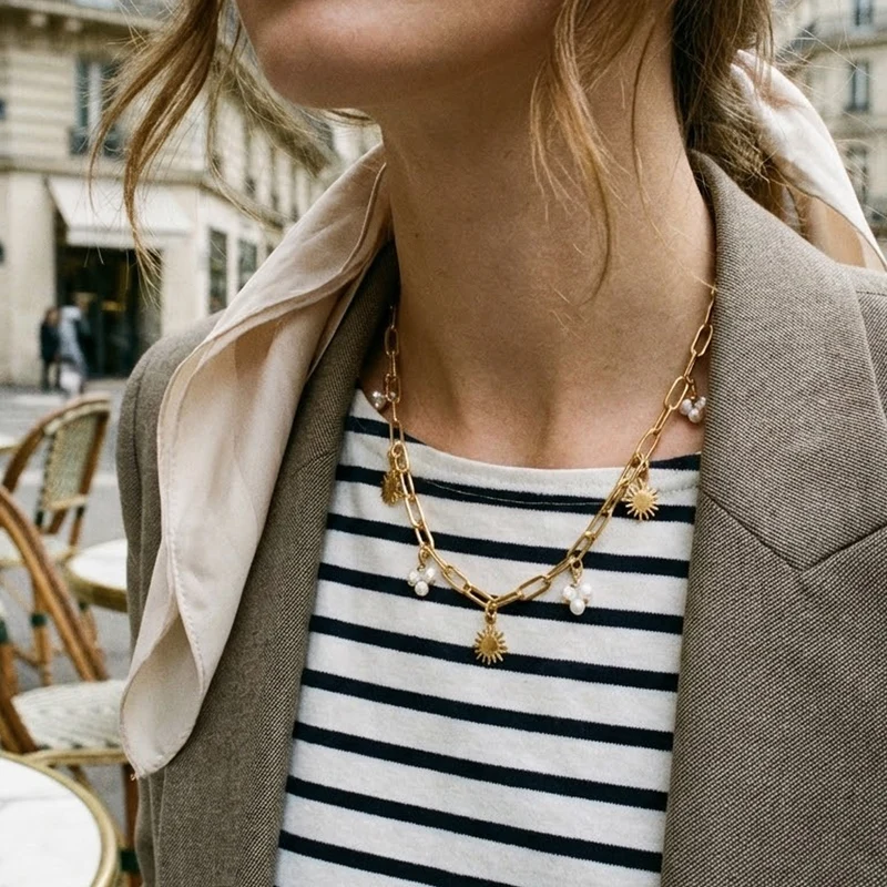 Collier pampilles Soleil Perles