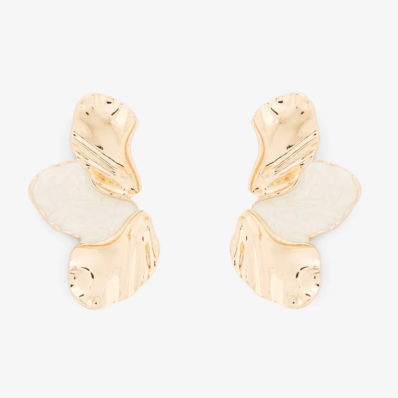 Boucles d'oreilles demi fleur