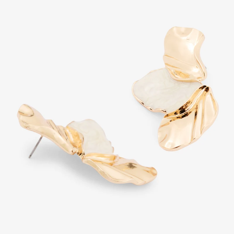 Boucles d'oreilles demi fleur