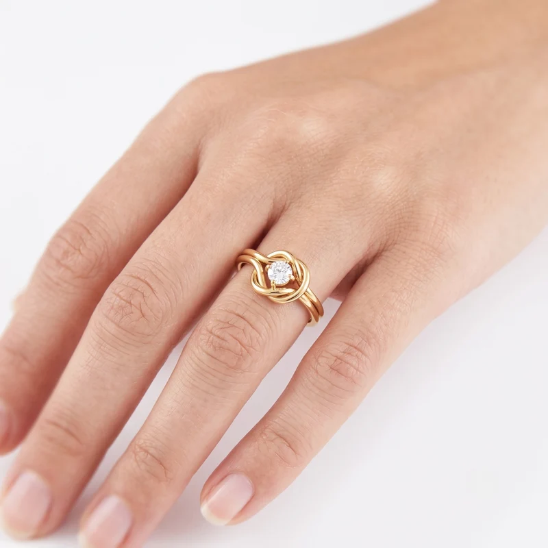 Bague entrelacée cristal