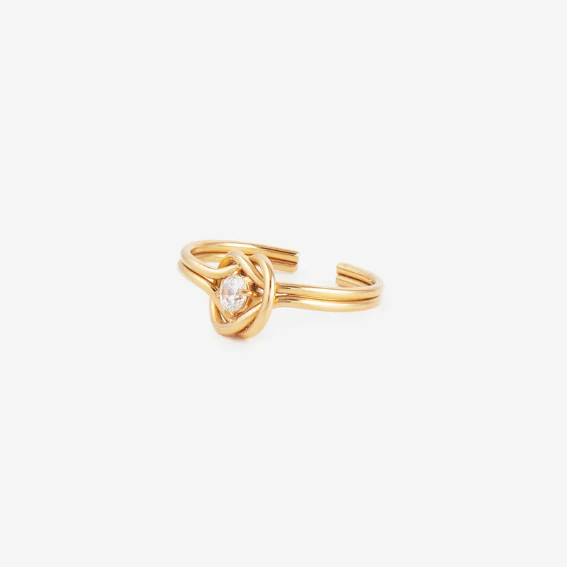 Bague entrelacée cristal
