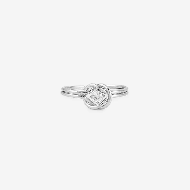 Bague entrelacée cristal