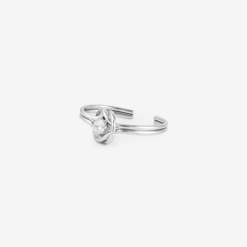 Bague entrelacée cristal