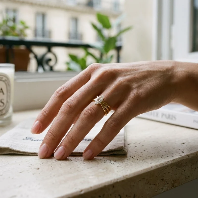 Bague en Cristal Ovale