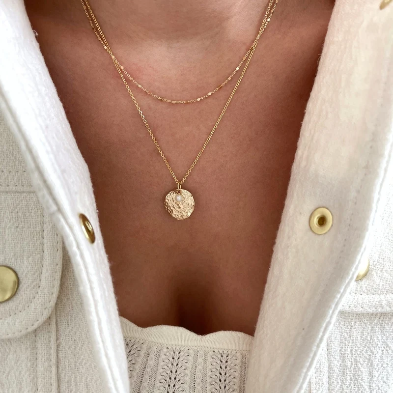 Collier "Mini Oha" plaqué or