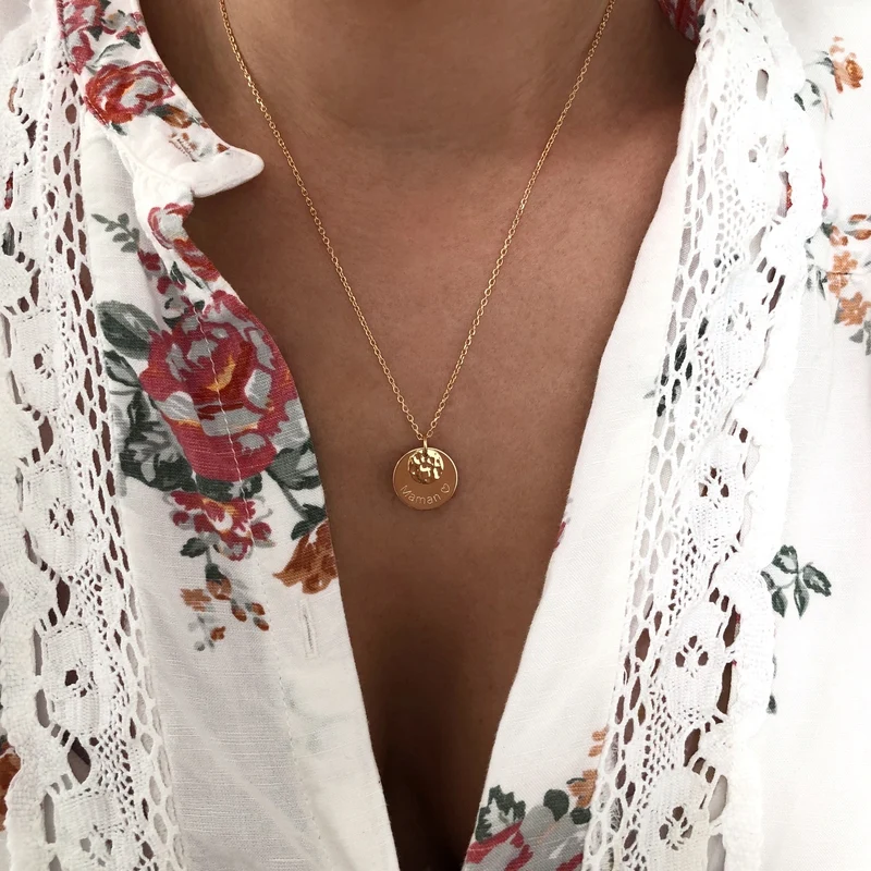 Collier "Eddi" plaqué or