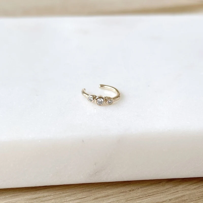 Bague d'oreille "Suzy" plaqué or
