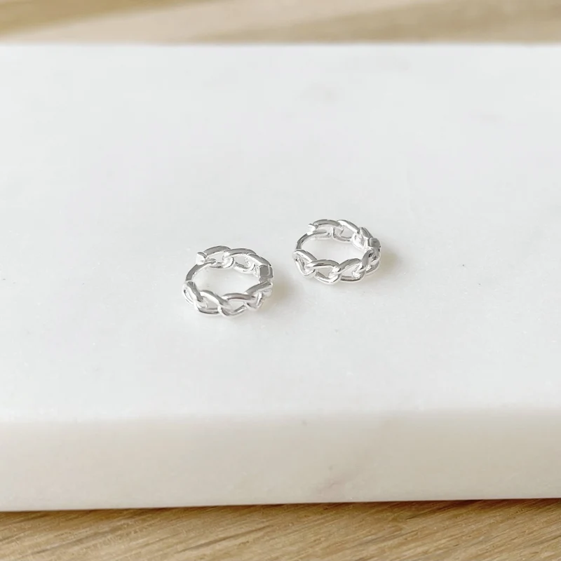 Mini créoles "Estel" argent