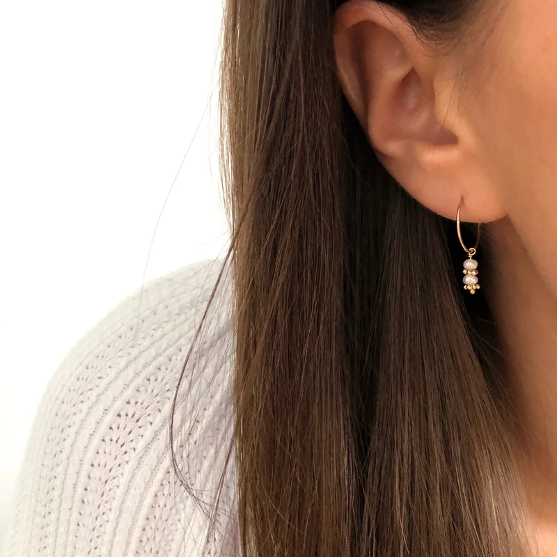 Mono boucle "Moana" plaqué or