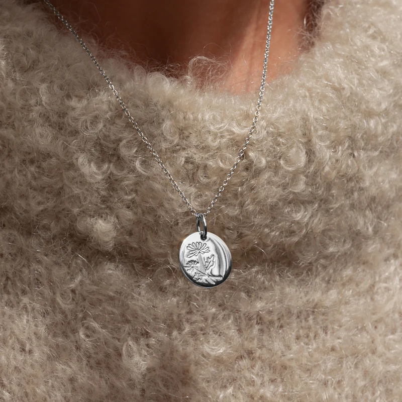Violet Hamden Venus Collier en Argent 925 Sterling avec Fleur de Naissance VH340026-JAN