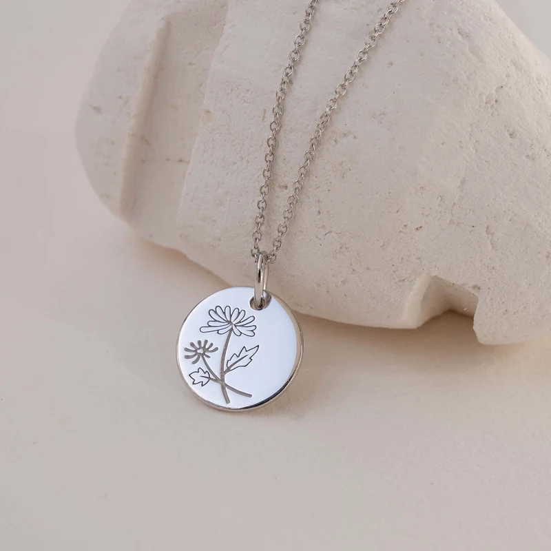Violet Hamden Venus Collier en Argent 925 Sterling avec Fleur de Naissance VH340026-JUL