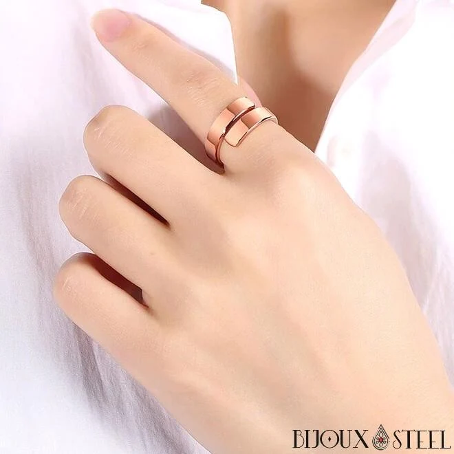 Bague mixte personnalisée en spirale deux prénoms