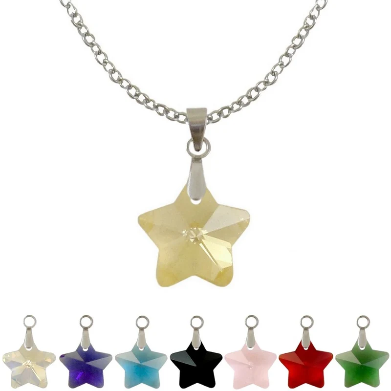 Collier à pendentif étoile en verre