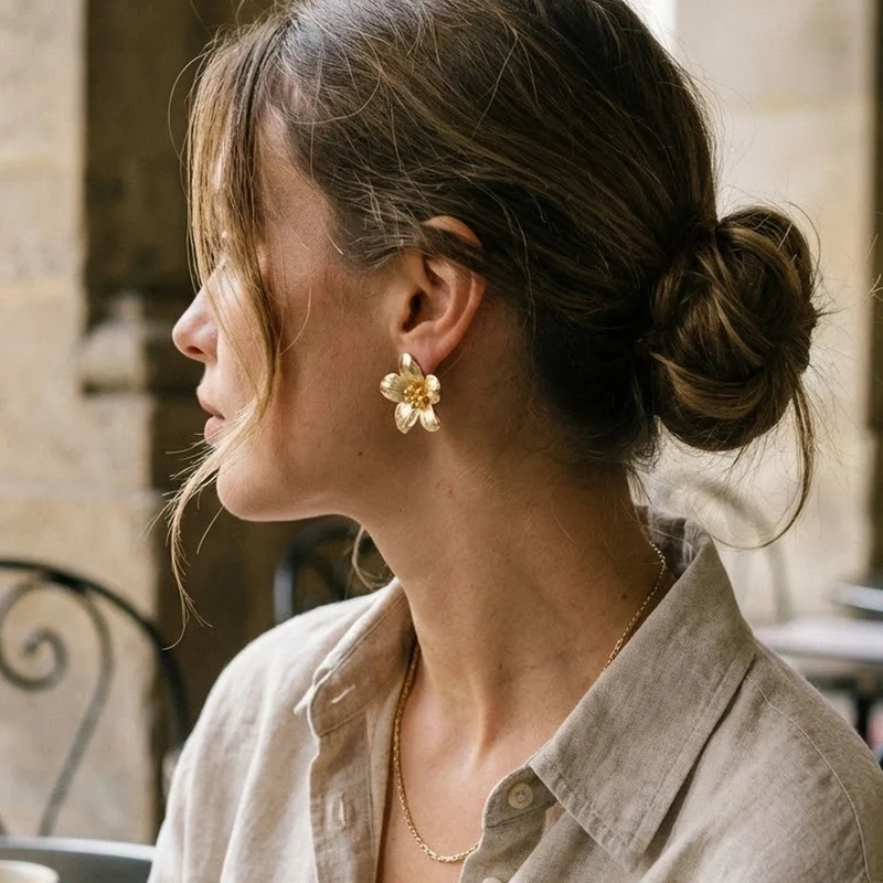 Boucles d'oreilles Lys