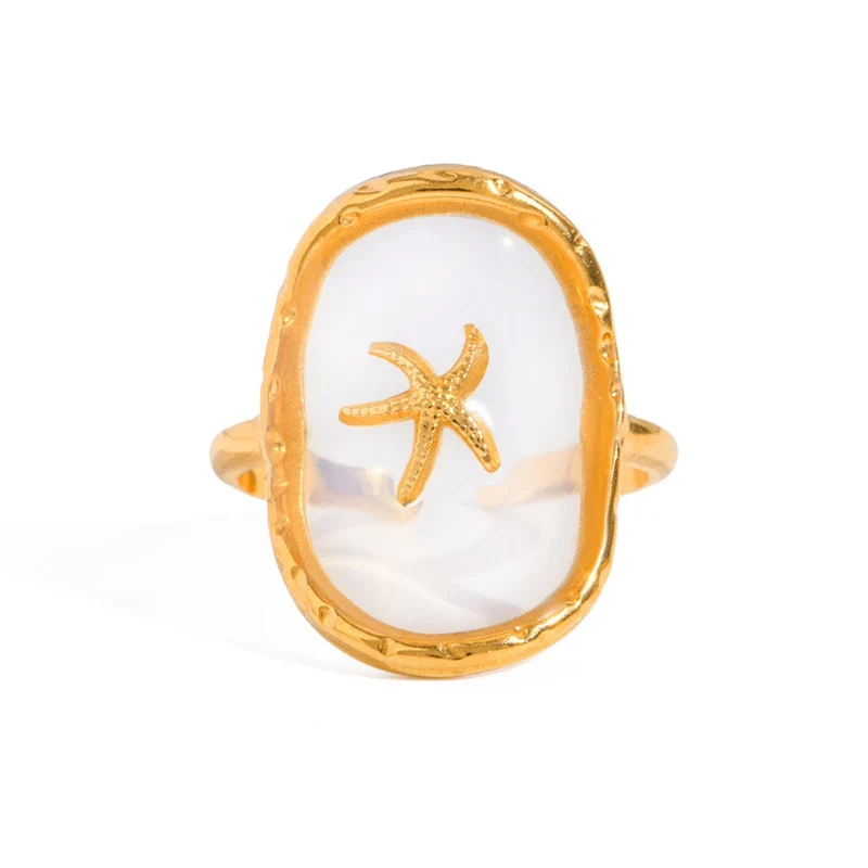 Bague Résine Motif Étoile de Mer