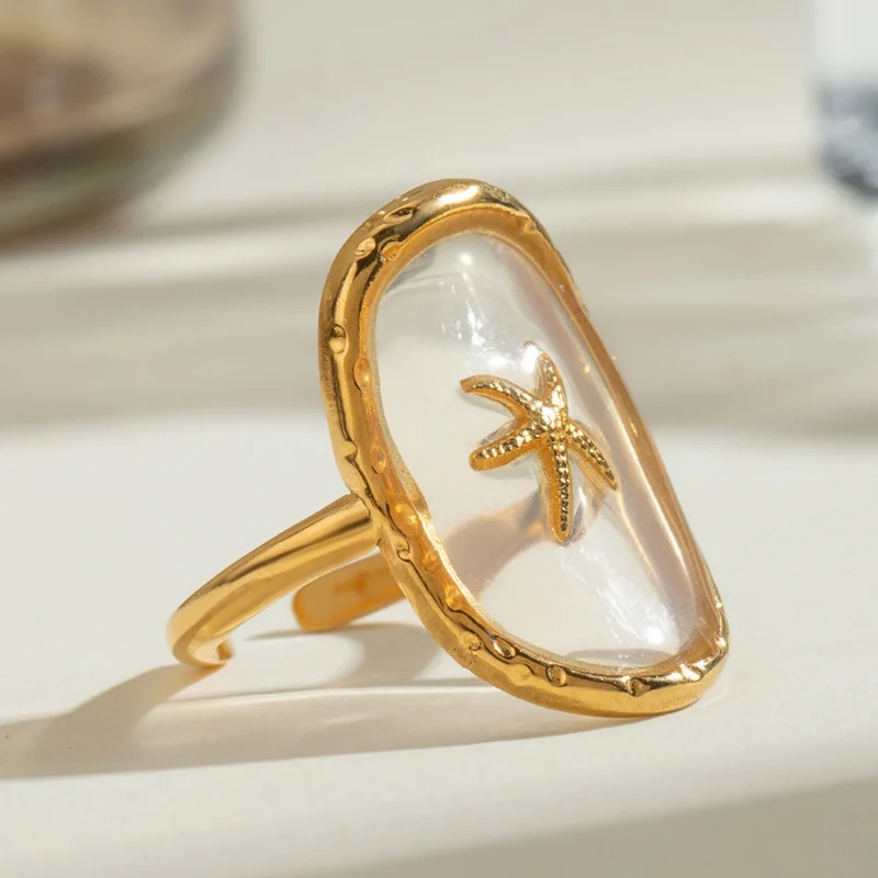 Bague Résine Motif Étoile de Mer