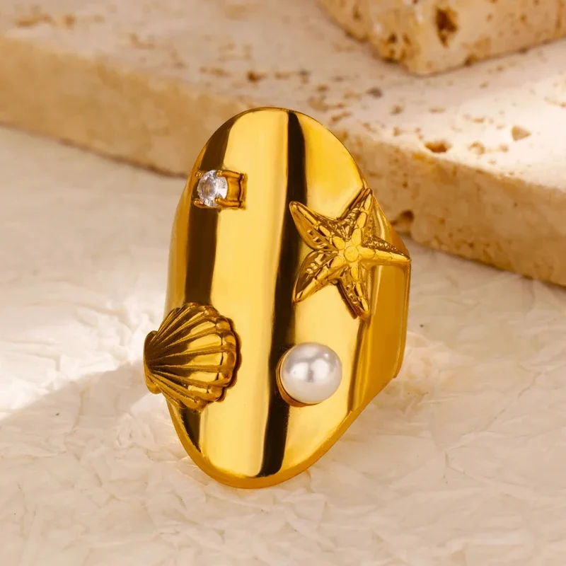 Bague Ovale Étoile de Mer