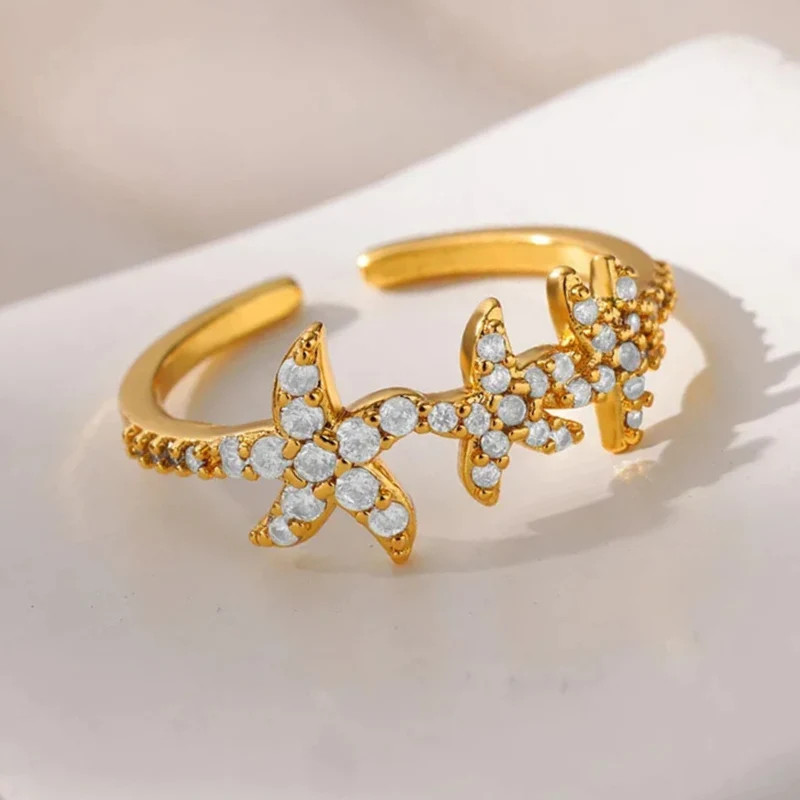 Bague Triple Étoile de Mer