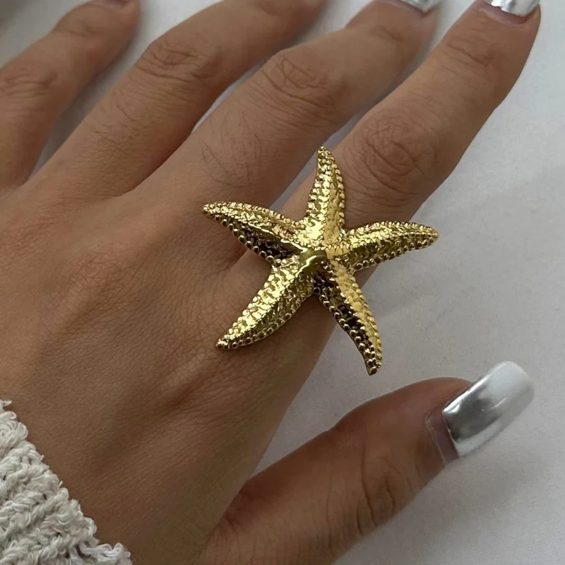 Bague Étoile de Mer Acier Inoxydable