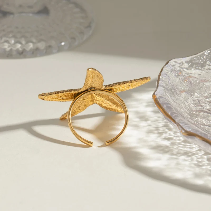Bague Étoile de Mer Acier Inoxydable