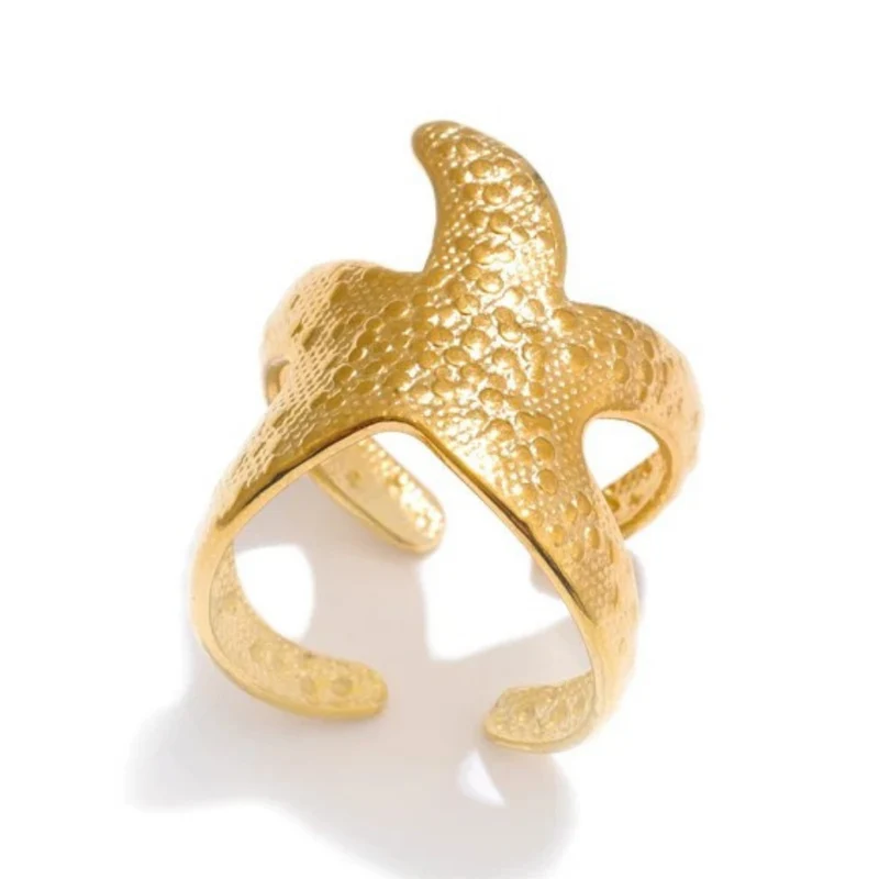 Bague Étoile de Mer Martelée