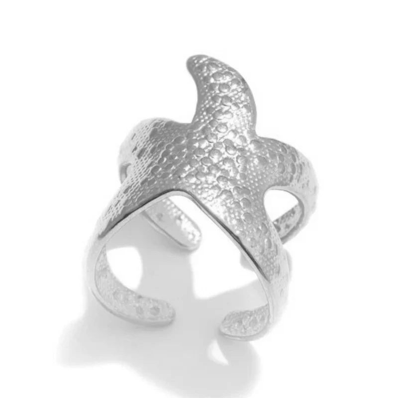 Bague Étoile de Mer Martelée
