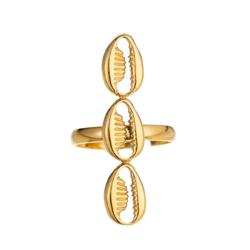 Bague Triple Coquillage Cauris
