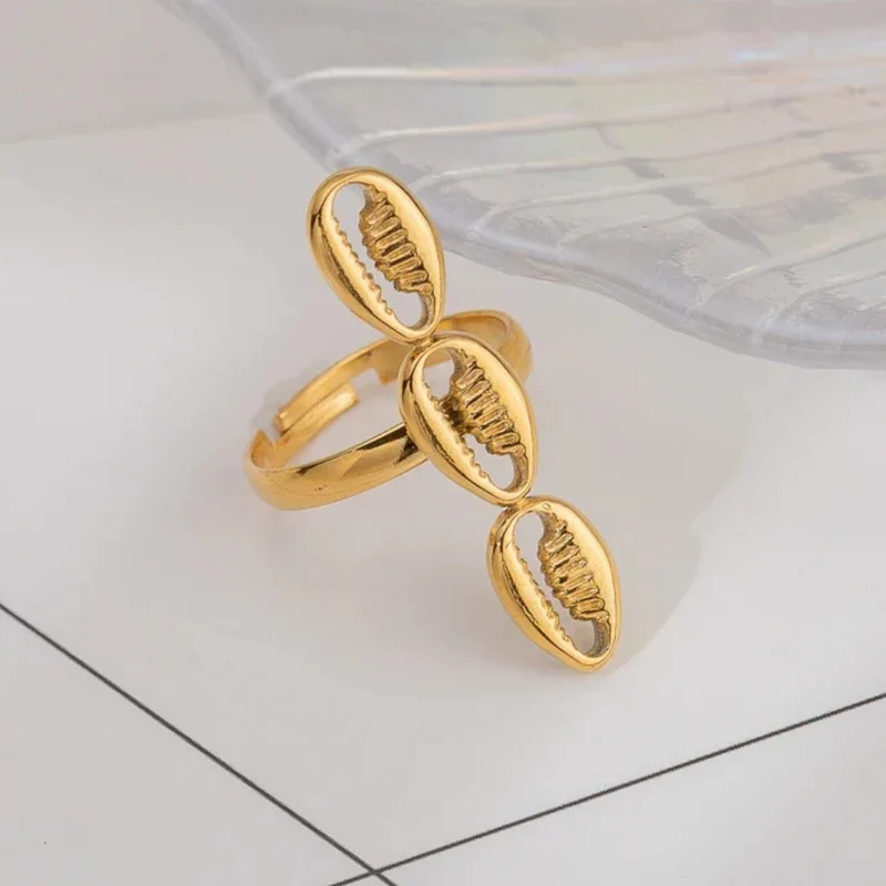 Bague Triple Coquillage Cauris