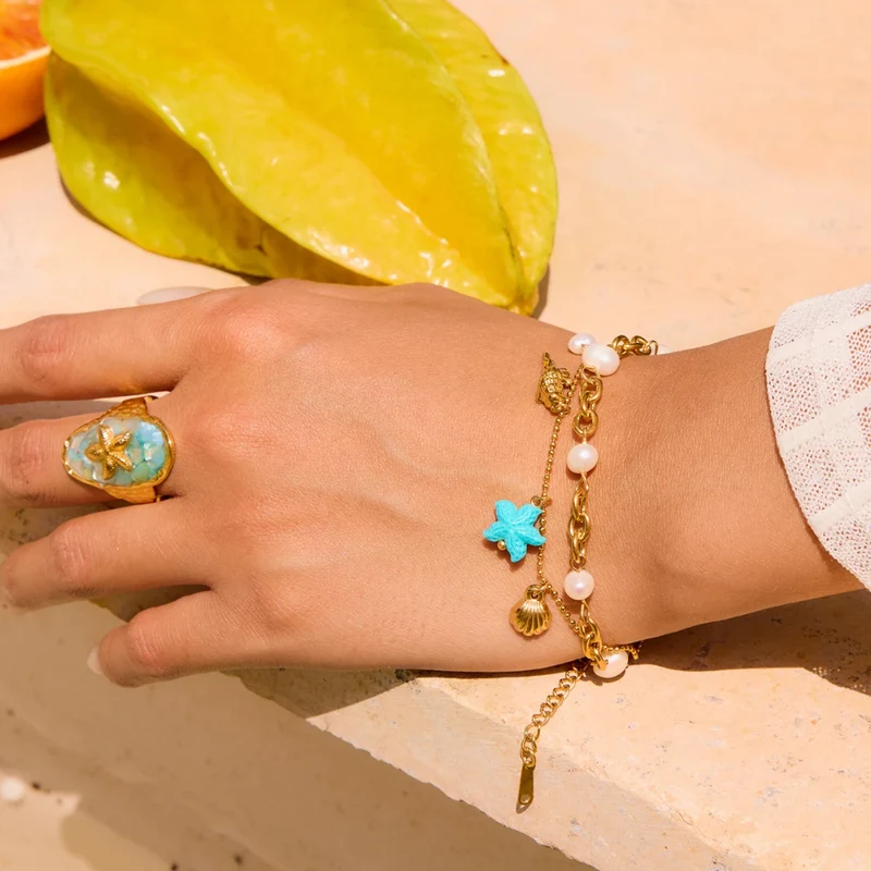Bague Résine Étoile de Mer