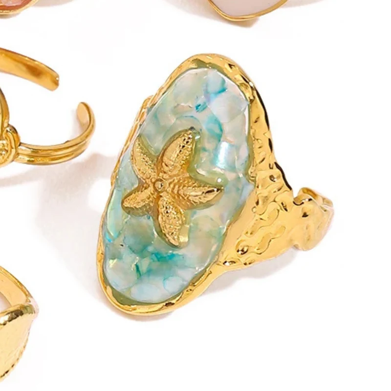 Bague Résine Étoile de Mer