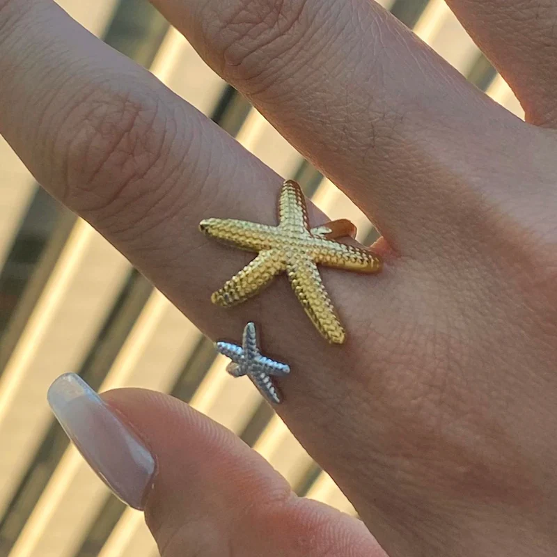 Bague Double Étoile de Mer