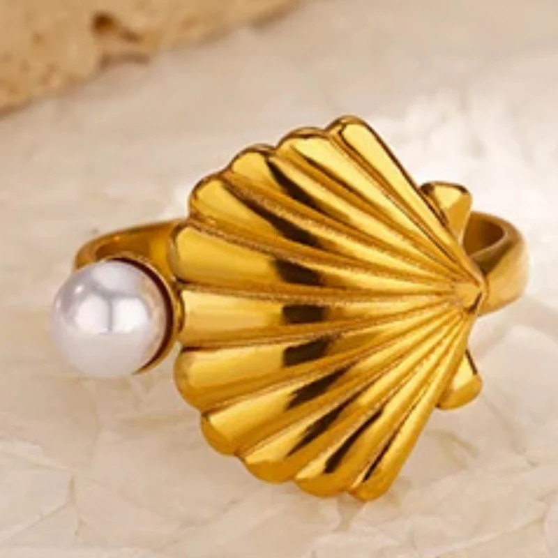 Bague Coquillage Perle Nacre