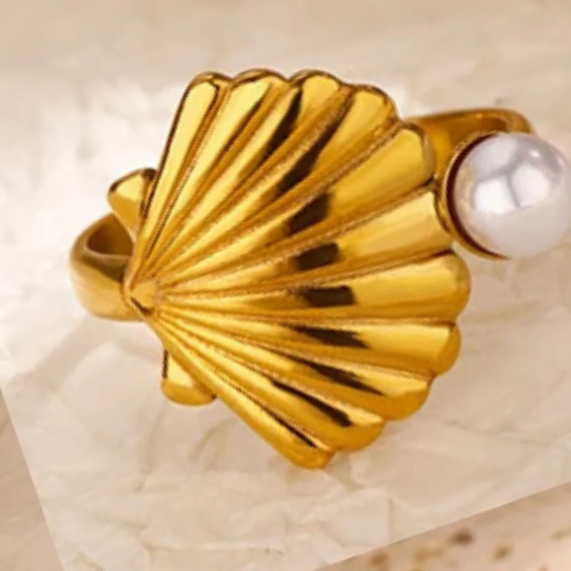 Bague Coquillage Perle Nacre