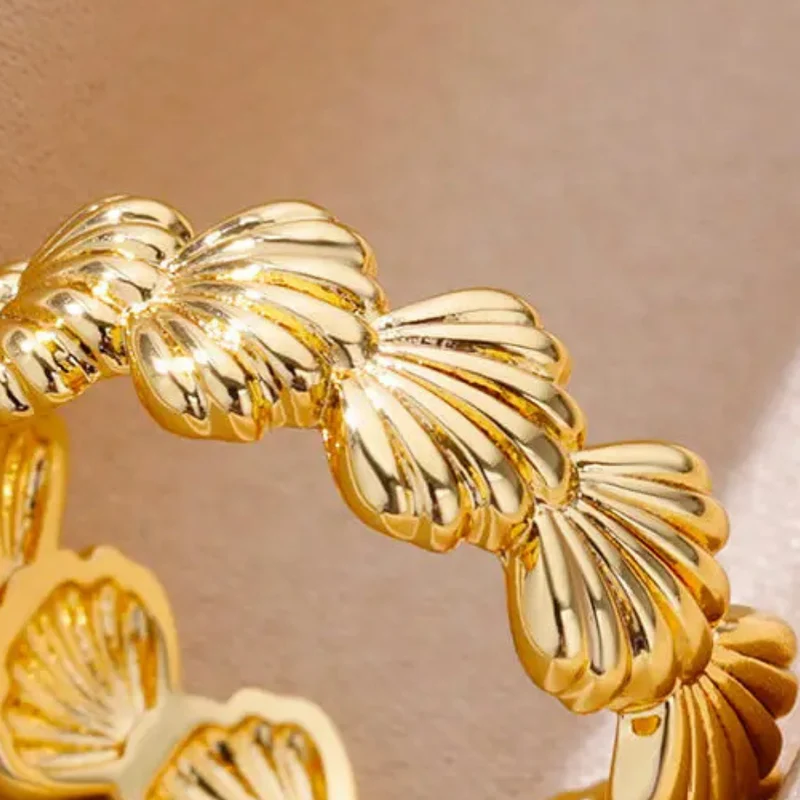 Bague Coquillage Dorée