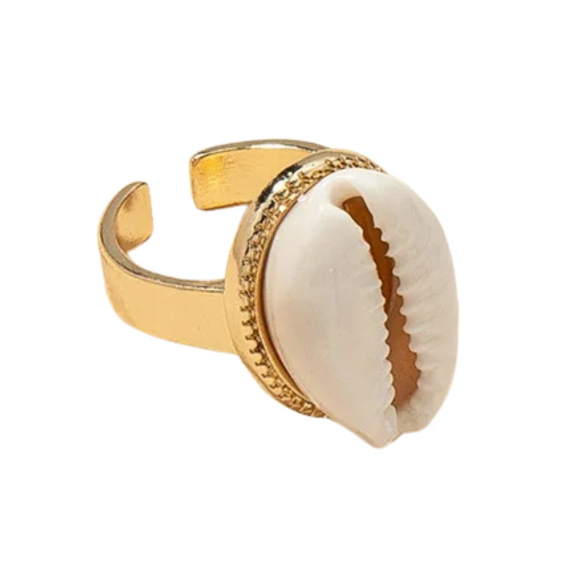 Bague Coquillage Cauri Naturel