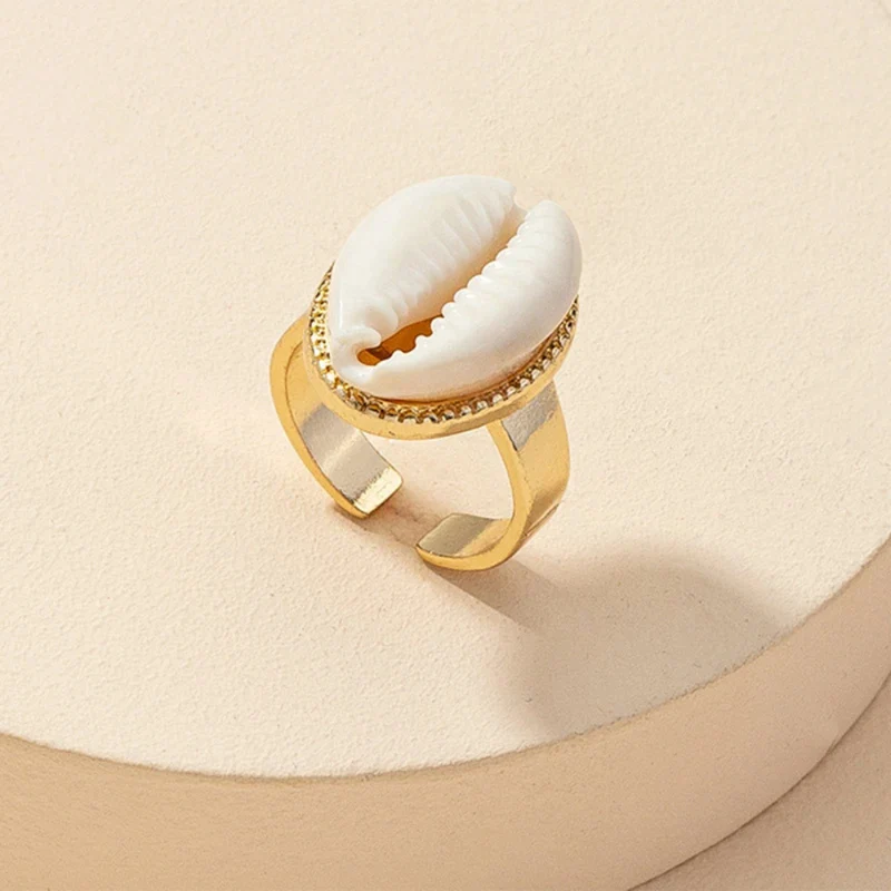 Bague Coquillage Cauri Naturel