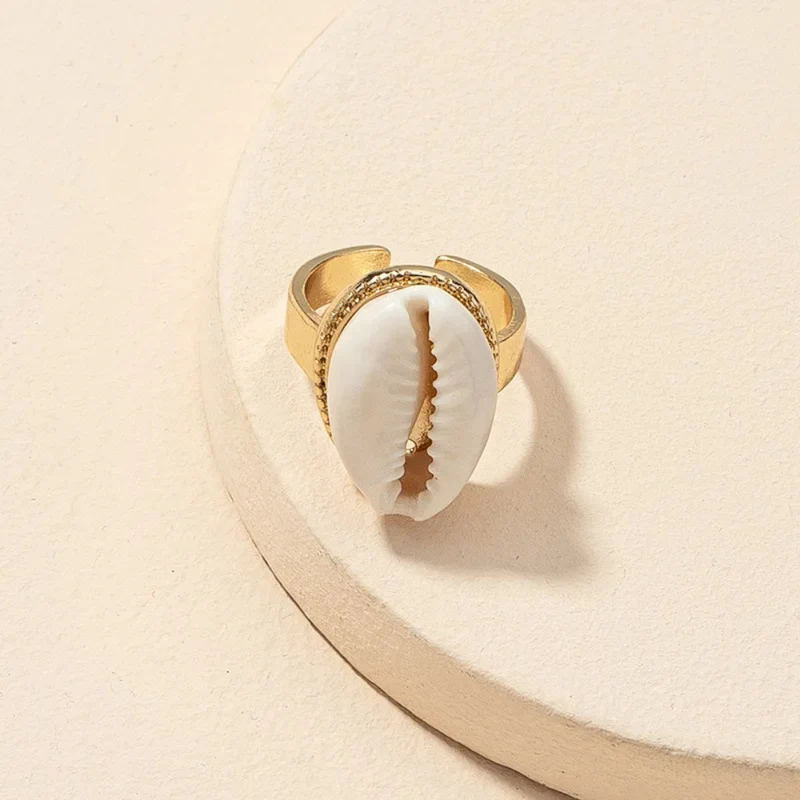 Bague Coquillage Cauri Naturel